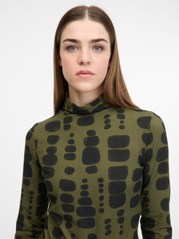 Orsay Zelené dámské tričko s dlouhým rukávem ORSAY