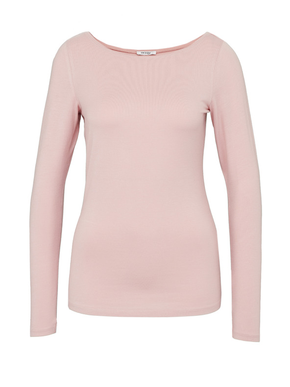 Orsay Světle růžové dámské tričko s dlouhým rukávem ORSAY