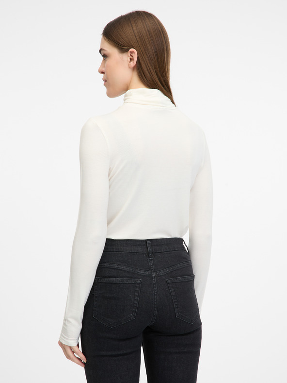 Orsay Krémové dámské tričko s dlouhým rukávem ORSAY