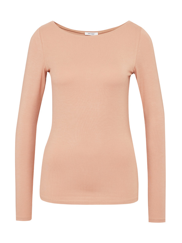 Orsay Světle hnědé dámské tričko s dlouhým rukávem ORSAY