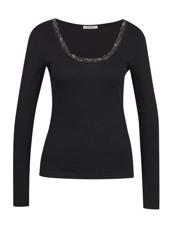 Orsay Černé dámské tričko s dlouhým rukávem ORSAY