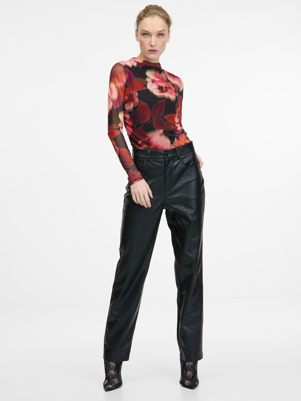 Orsay Červené dámské tričko s dlouhým rukávem ORSAY