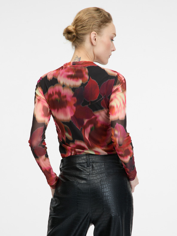 Orsay Červené dámské tričko s dlouhým rukávem ORSAY