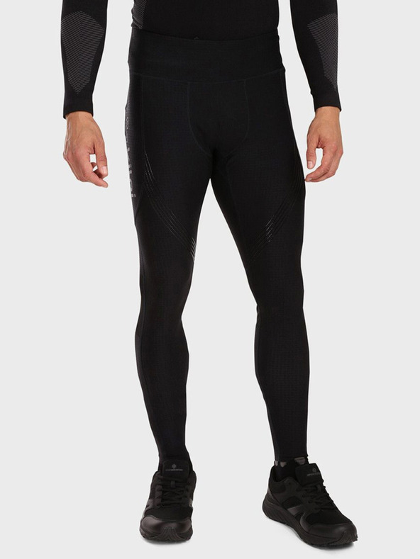 Kilpi Černé pánské běžecké legíny Kilpi GEARS-M