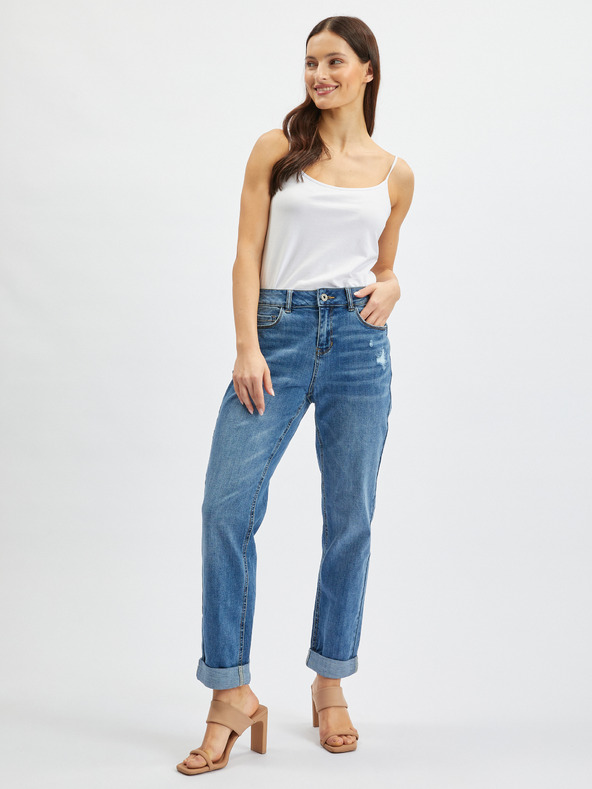 Orsay Modré dámské boyfriend džíny ORSAY