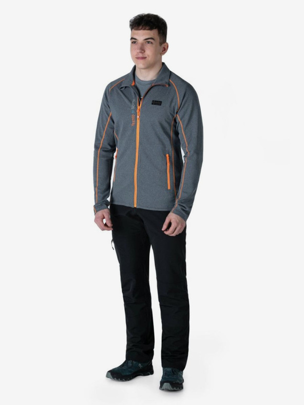 Kilpi Tmavě šedá pánská outdoorová mikina Kilpi TAUER-M