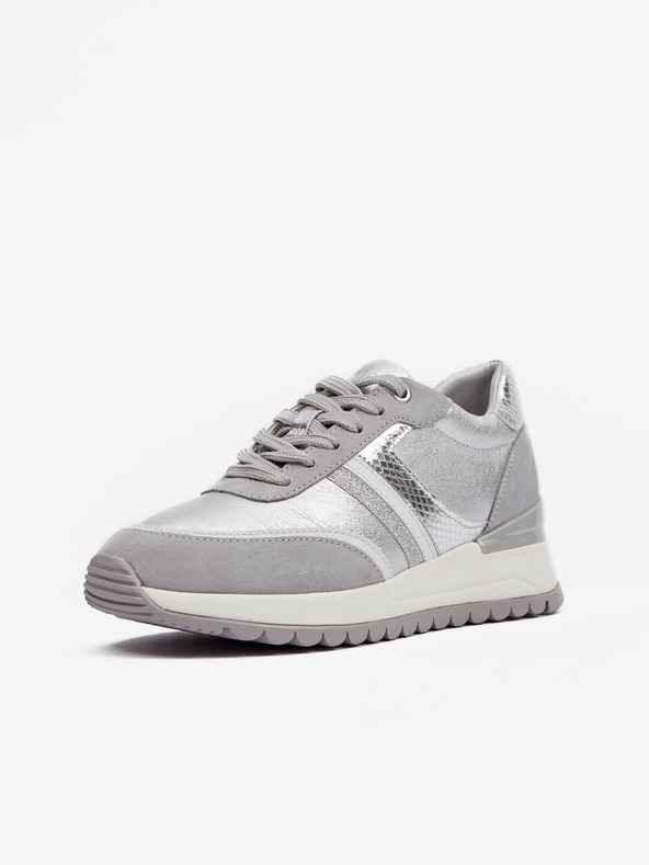 Geox Stříbrné dámské tenisky Geox Desya