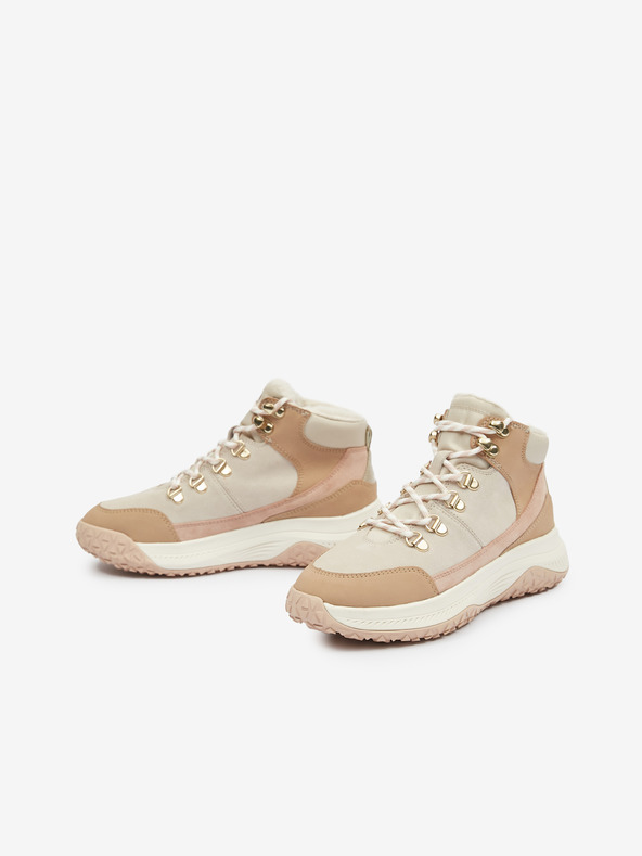 Geox Béžová dámská semišová kotníková obuv Geox Oliviera