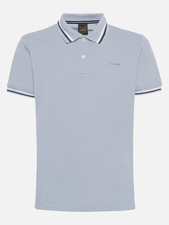 Geox Modré pánské polokošile Geox Polo