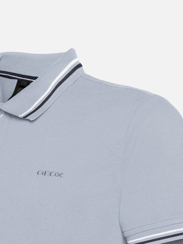 Geox Modré pánské polokošile Geox Polo