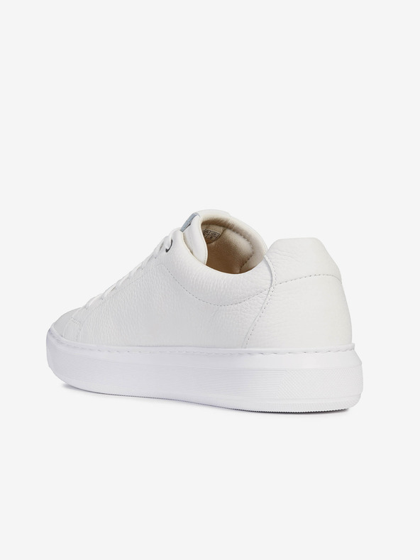 Geox Bílé pánské kožené tenisky Geox Deiven