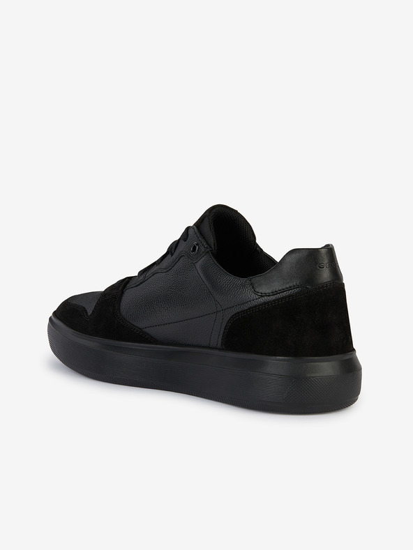 Geox Černé pánské kožené tenisky Geox Deiven