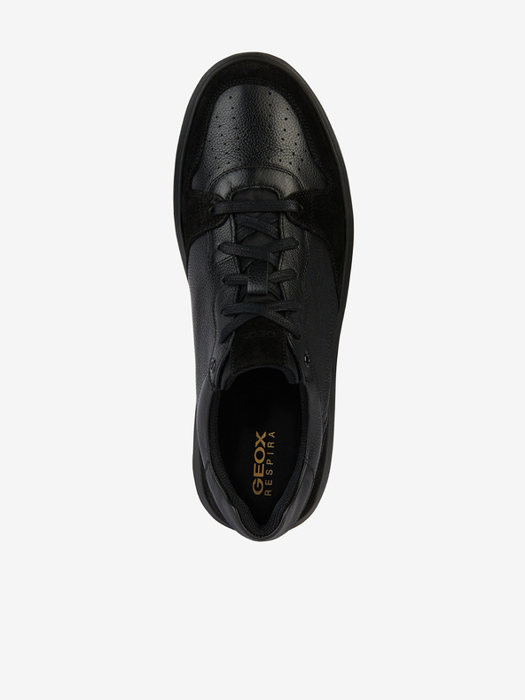 Geox Černé pánské kožené tenisky Geox Deiven