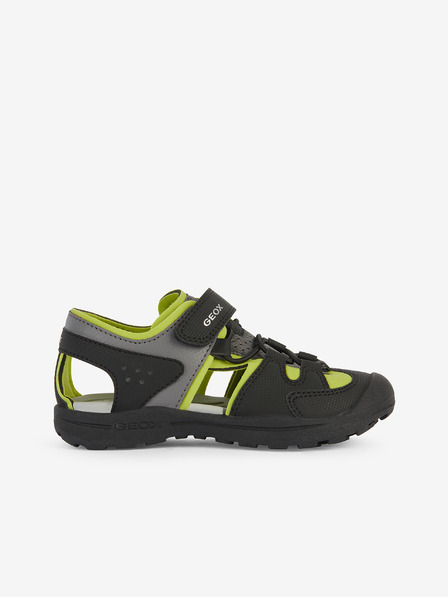 Geox Zeleno-černé chlapecké outdoorové sandály Geox Vaniett