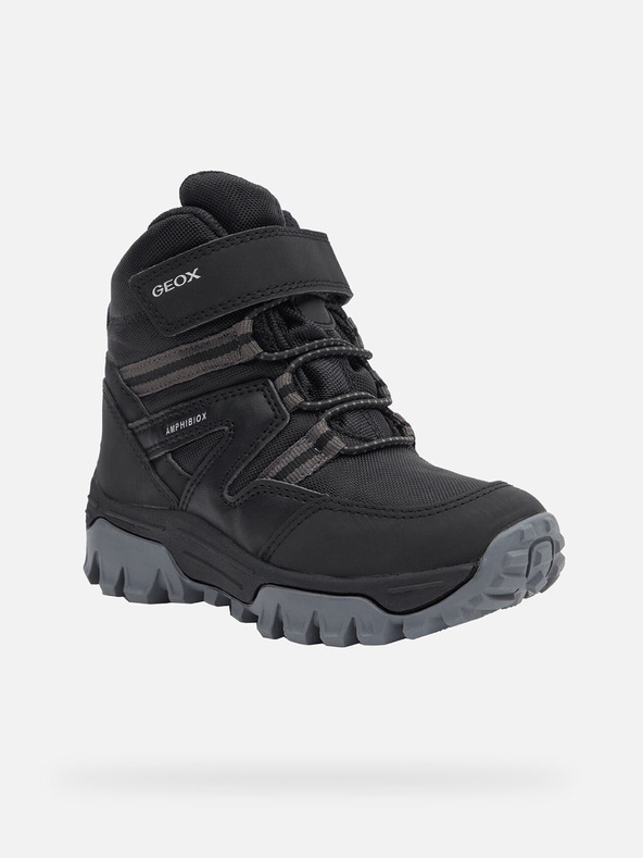 Geox Černá chlapecká kontíková obuv Geox Himalaya  B Abx