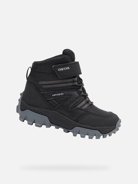 Geox Černá chlapecká kontíková obuv Geox Himalaya  B Abx