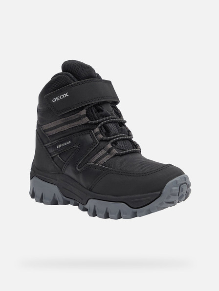 Geox Černá chlapecká kontíková obuv Geox Himalaya  B Abx