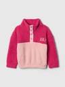 GAP Baby sherpa mikina s logem GAP