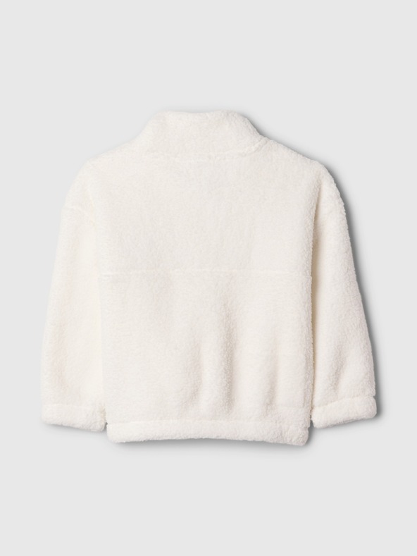 GAP Baby sherpa mikina s logem GAP