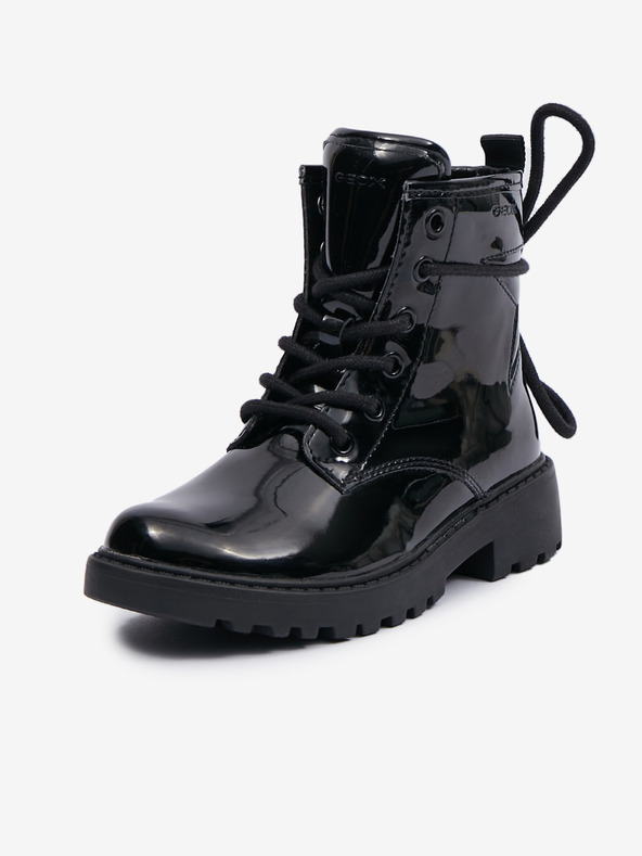 Geox Černá dívčí kotníková obuv Geox Casey