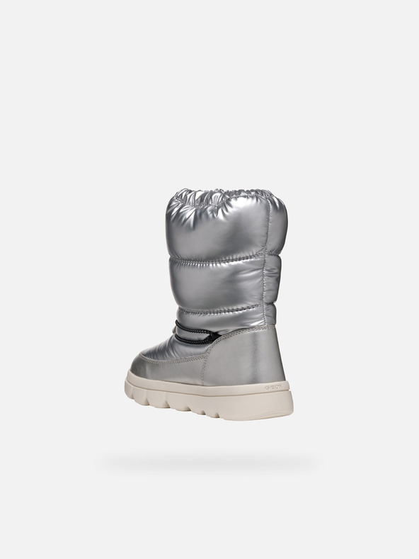 Geox Stříbrná dívčí zimní obuv Geox Willabooa