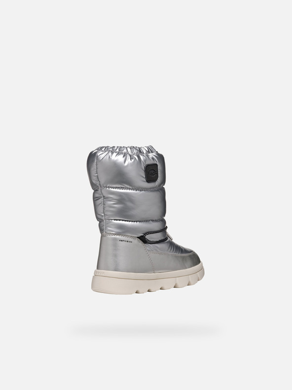 Geox Stříbrná dívčí zimní obuv Geox Willabooa
