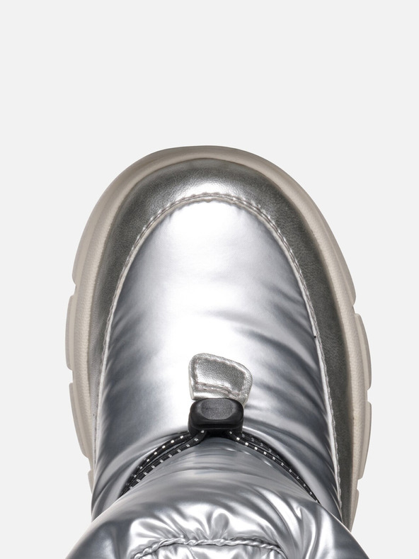 Geox Stříbrná dívčí zimní obuv Geox Willabooa