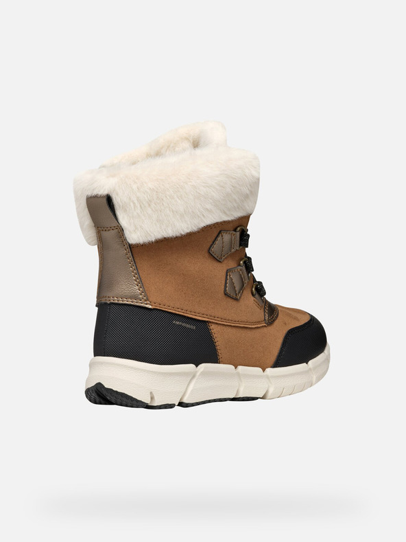 Geox Světle hnědá dívčí kotníková obuv Geox Flexyper AB