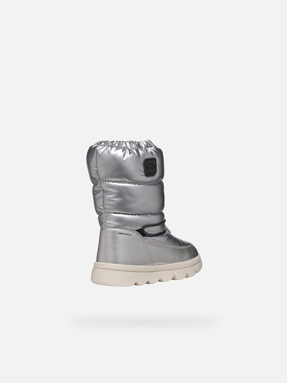 Geox Stříbrná dívčí zimní obuv Geox Willabooa