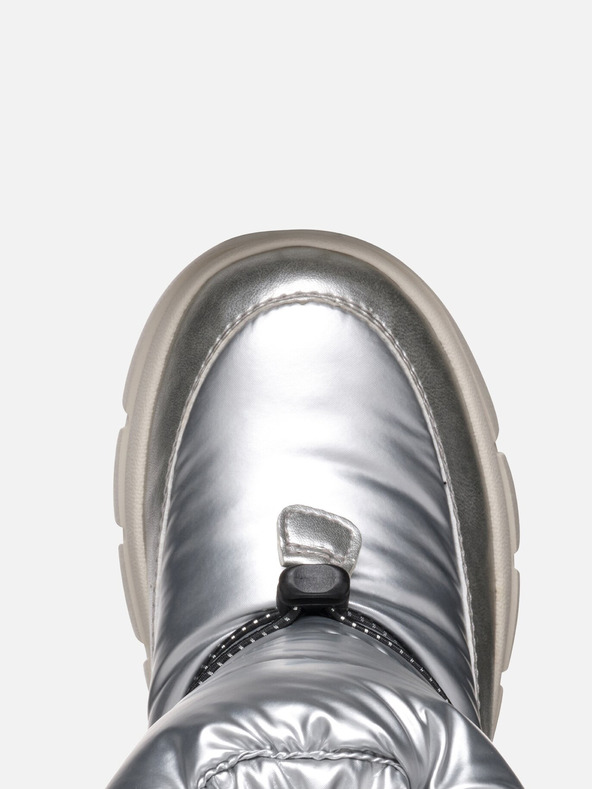 Geox Stříbrná dívčí zimní obuv Geox Willabooa