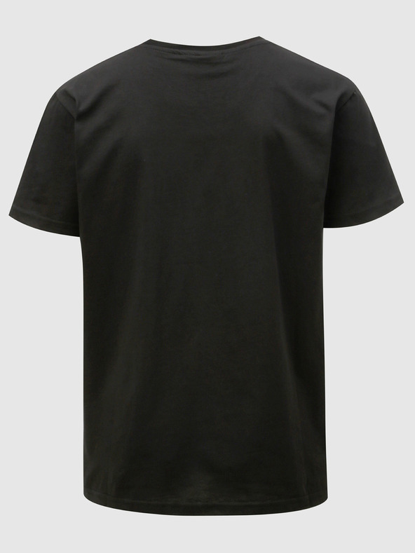 Horsefeathers Černé pánské tričko s potiskem a krátkým rukávem Horsefeathers Mini Logo