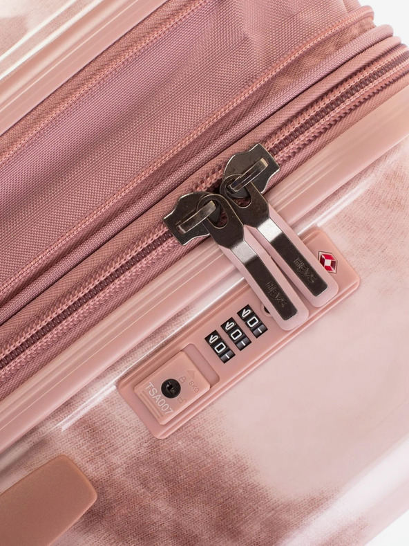 Heys Růžový vzorovaný cestovní kufr Heys Tie-Dye S