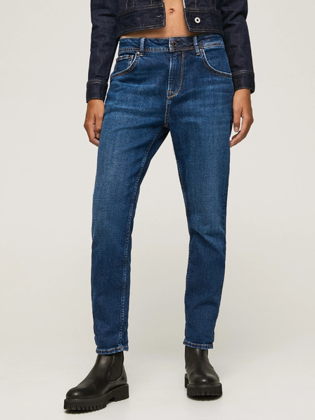 Pepe Jeans Tmavě modré dámské straight fit džíny Pepe Jeans Violet