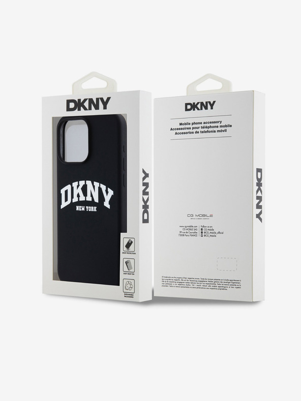 DKNY Liquid Silicone Arch Logo MagSafe Zadní Kryt pro iPhone 14 Pro Black DKNY