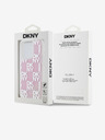 DKNY Liquid Glitter Checkered Pattern Zadní Kryt pro iPhone 15 Pro Pink DKNY