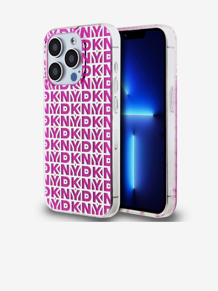 DKNY PC/TPU Repeat Pattern Zadní Kryt pro iPhone 15 Pro Pink DKNY