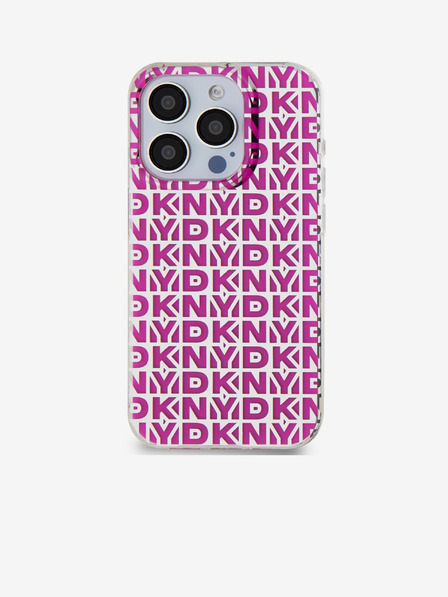 DKNY PC/TPU Repeat Pattern Zadní Kryt pro iPhone 15 Pro Pink DKNY