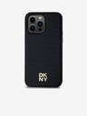 DKNY PU Leather Repeat Pattern Stack Logo Magsafe Zadní Kryt pro iPhone 13 Pro Max Black DKNY
