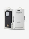 DKNY PU Leather Repeat Pattern Stack Logo Magsafe Zadní Kryt pro iPhone 13 Pro Max Black DKNY
