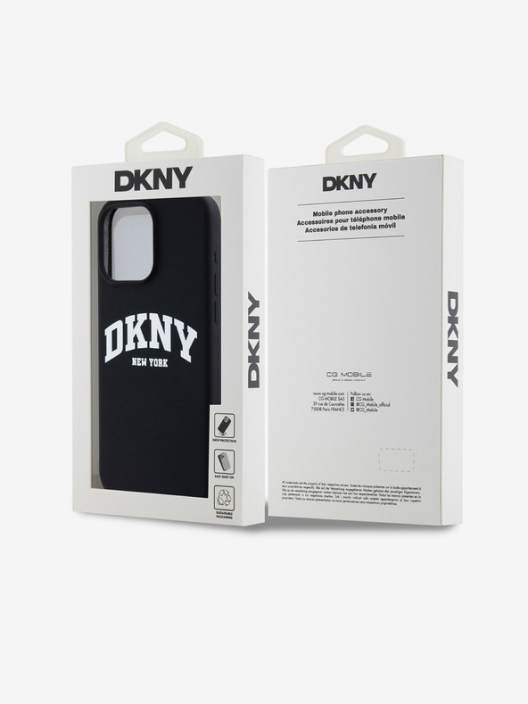 DKNY Liquid Silicone Arch Logo MagSafe Zadní Kryt pro iPhone 14 Pro Max Black DKNY