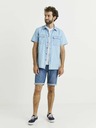Celio Světle modrá pánská džínová košile s kapsami Celio
