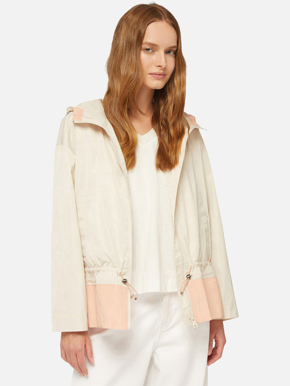 Geox Krémová dámská parka Geox Bulmya