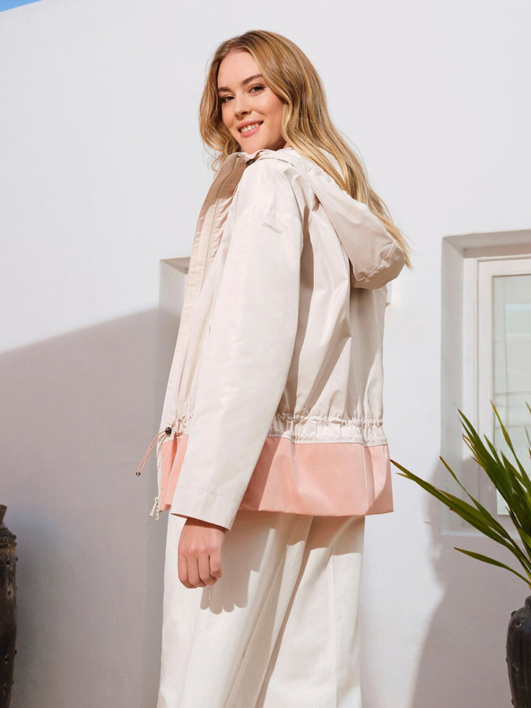 Geox Krémová dámská parka Geox Bulmya