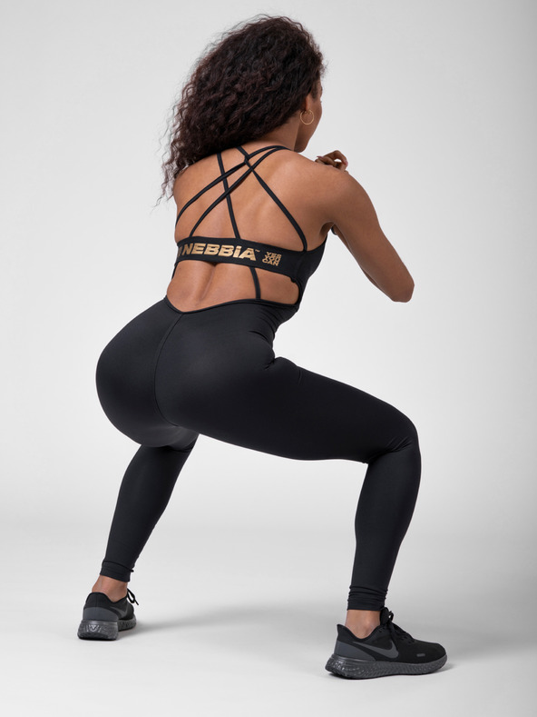 Nebbia Černý dámský overal NEBBIA INTENSE Golden overal 595