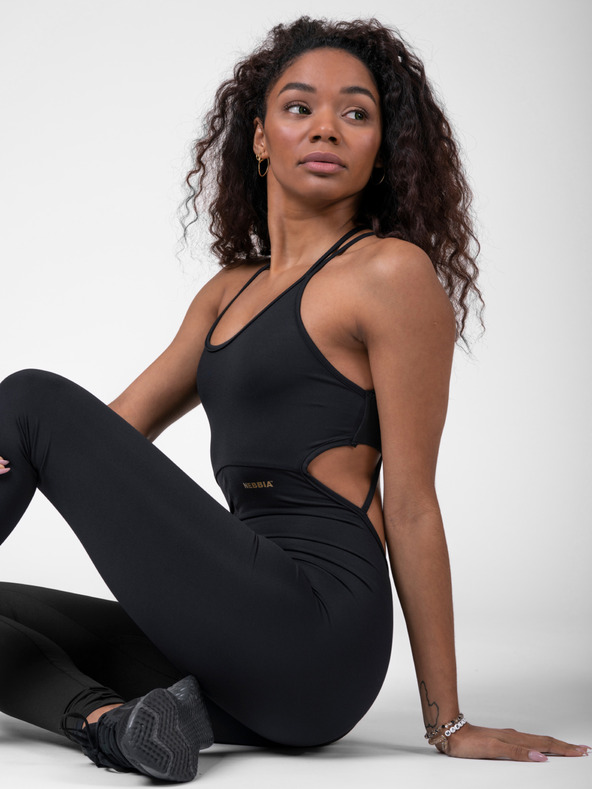 Nebbia Černý dámský overal NEBBIA INTENSE Golden overal 595