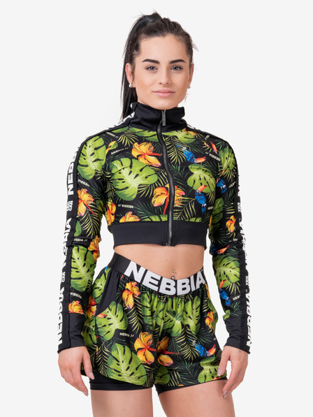 Nebbia High-energy dámská crop bunda 564 Nebbia Jungle green