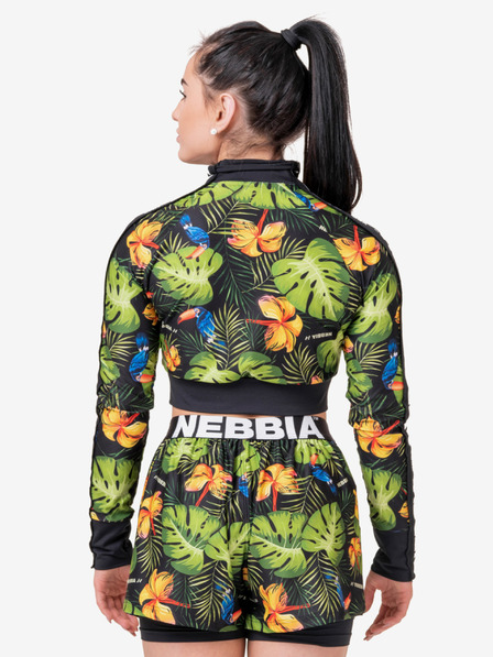 Nebbia High-energy dámská crop bunda 564 Nebbia Jungle green