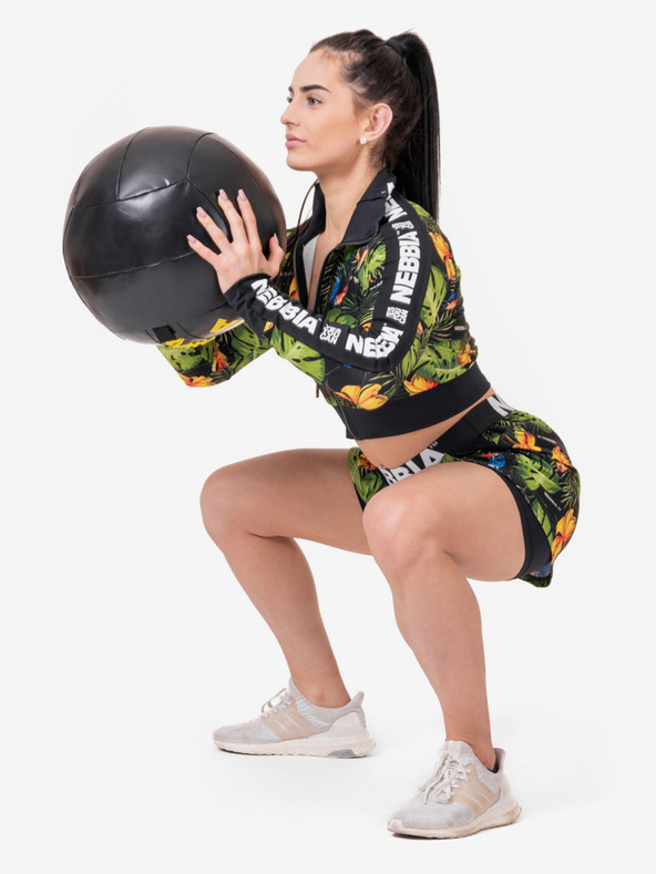 Nebbia High-energy dámská crop bunda 564 Nebbia Jungle green