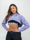 Nebbia Crop mikina s dlouhým rukávem a kapucí GYM TIME 259