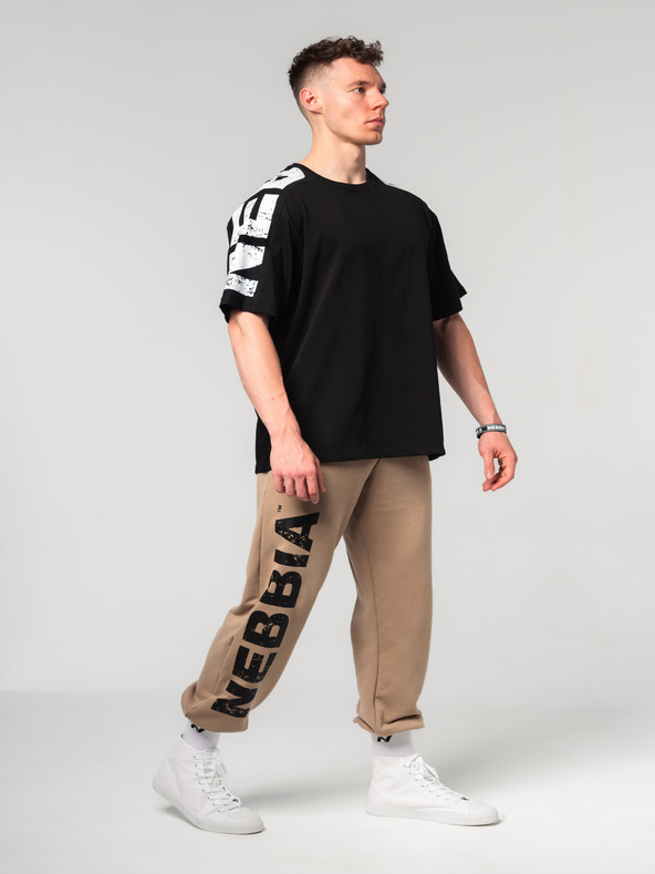 Nebbia Volné baggy tepláky s kapsami GYM BRO 365